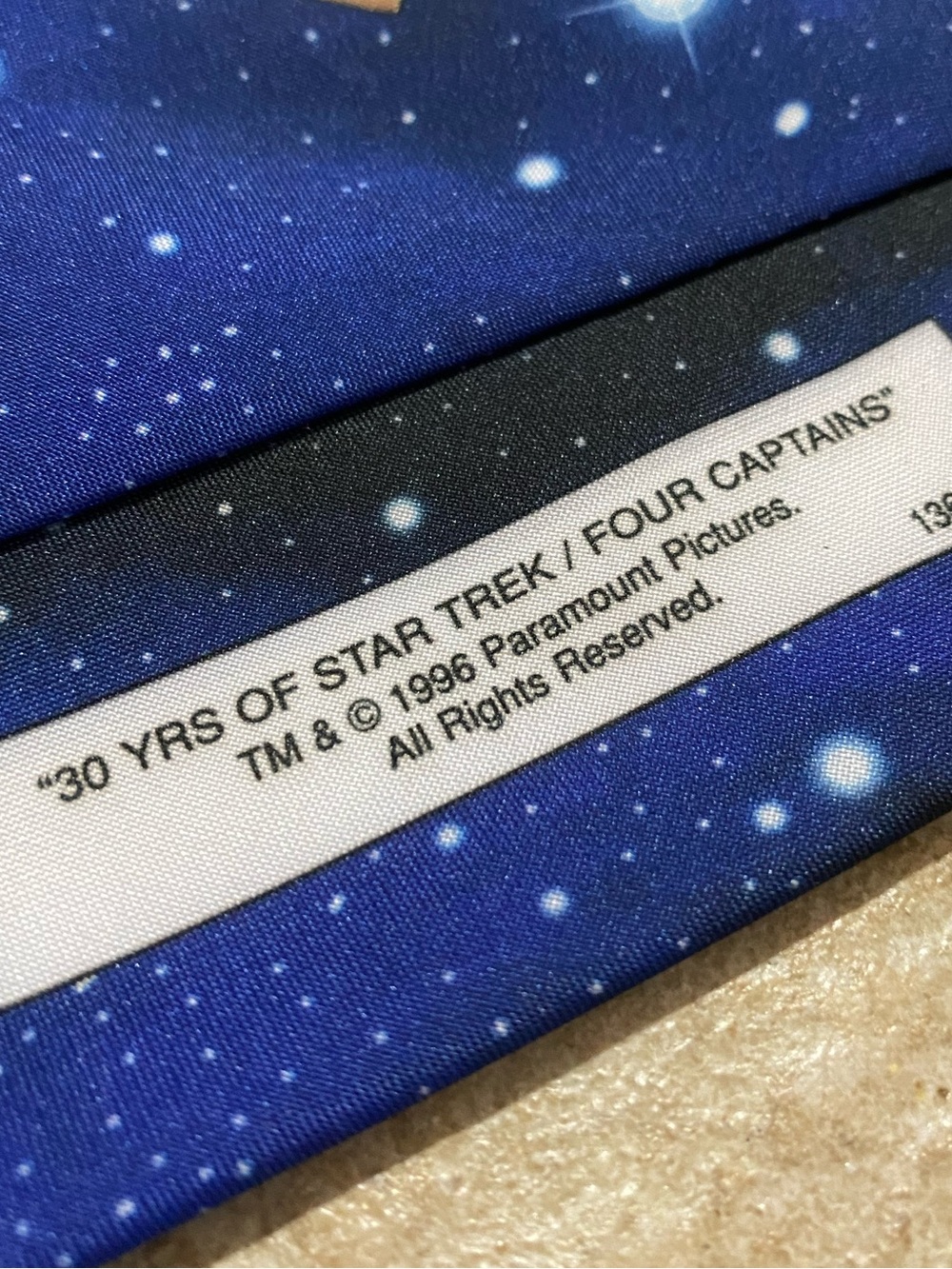 Vintage 1996 Star Trek Tie Ralph Marlin Kirk Picard Sisko Janeway Captains - Picture 8 of 9